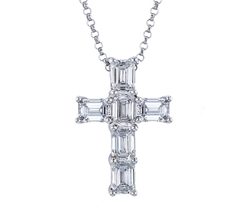 KirkCOUTURE White Gold Diamond Cross Necklace