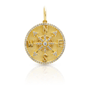 Anne Sisteron Compass Medallion Charm
