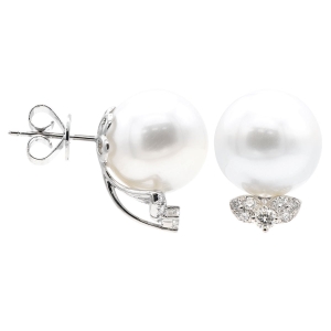 Kirk Couture Pearl And Diamond Earrings E012572