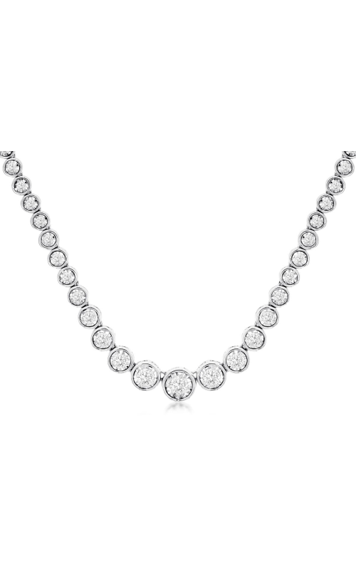 Kirk Signature Bezel Diamond Necklace WC9880D