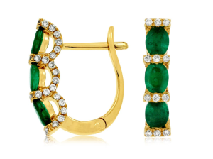 Kirk Signature Emerald Earrings C7316E