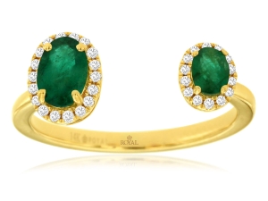 Kirk Signature Open Emerald Ring