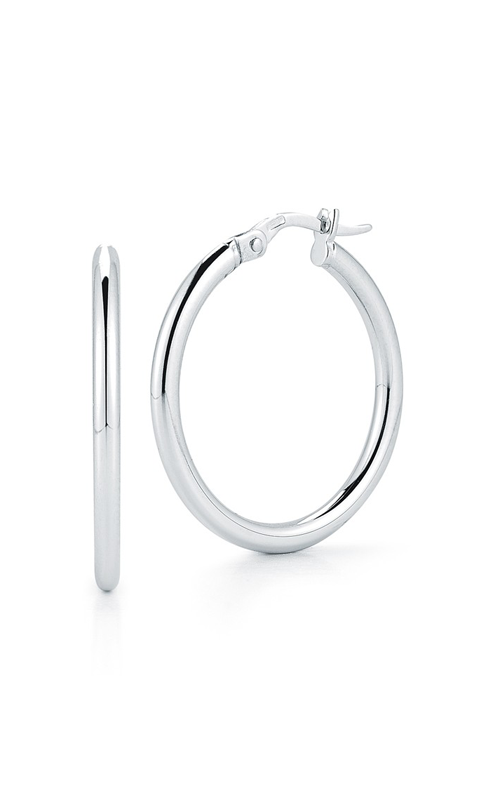 Roberto Coin 18kt white gold Love in Verona diamond hoop earrings - Silver