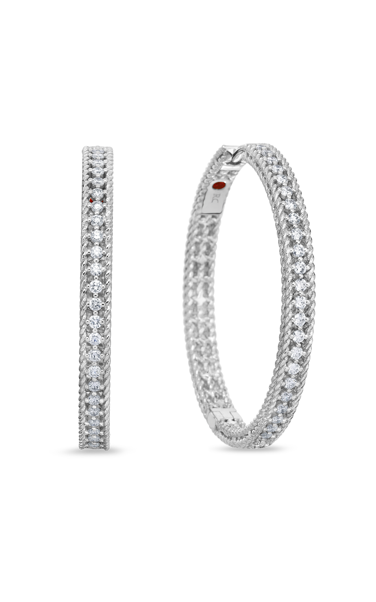 Roberto Coin 18K White Gold Diamond Cluster Stud Earrings  Bloomingdales