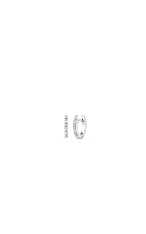 Roberto Coin 18K White Gold Classic Diamond XX Small Hoop Earrings