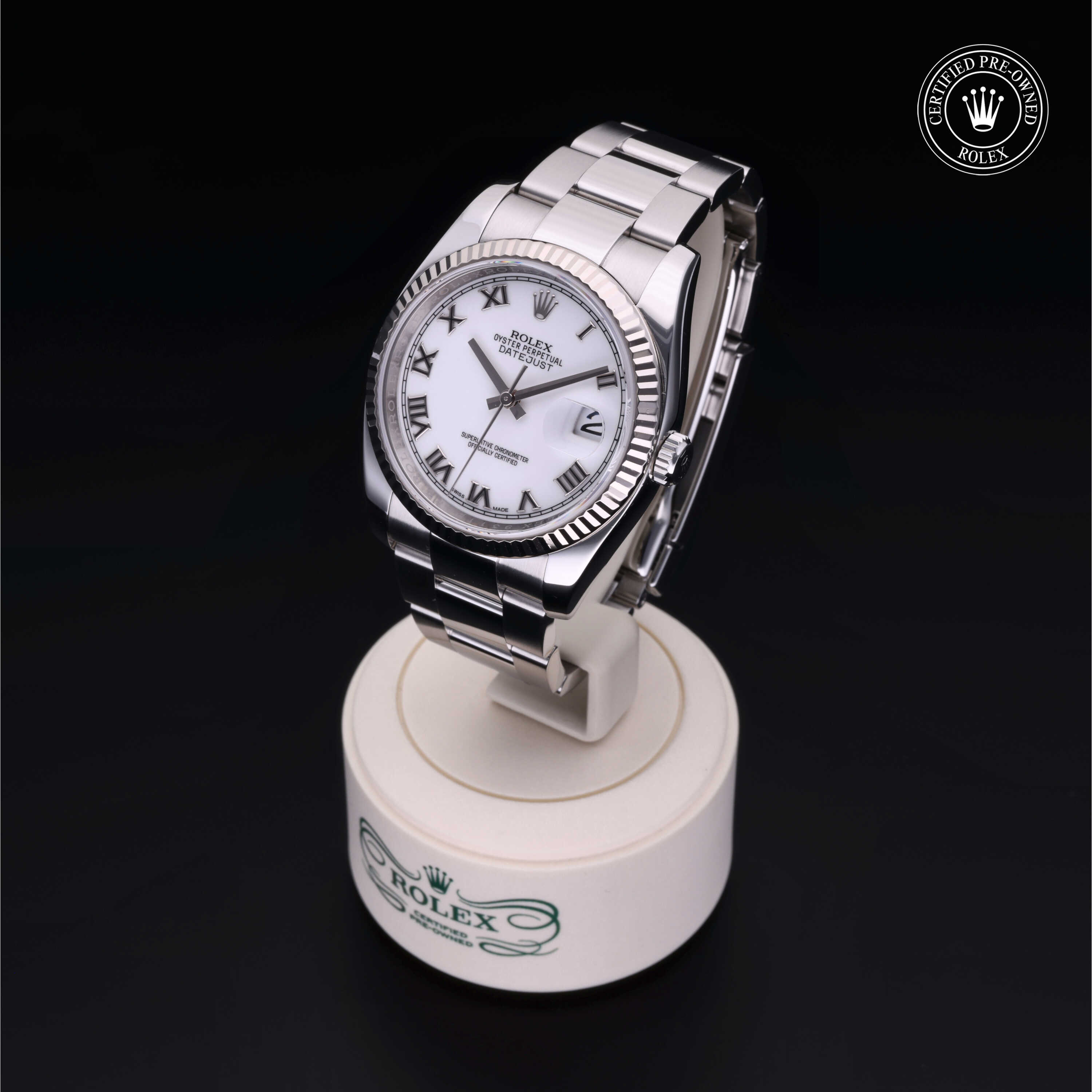 Rolex Datejust in Oystersteel and white gold M116234-0090 at Kirk Jewelers