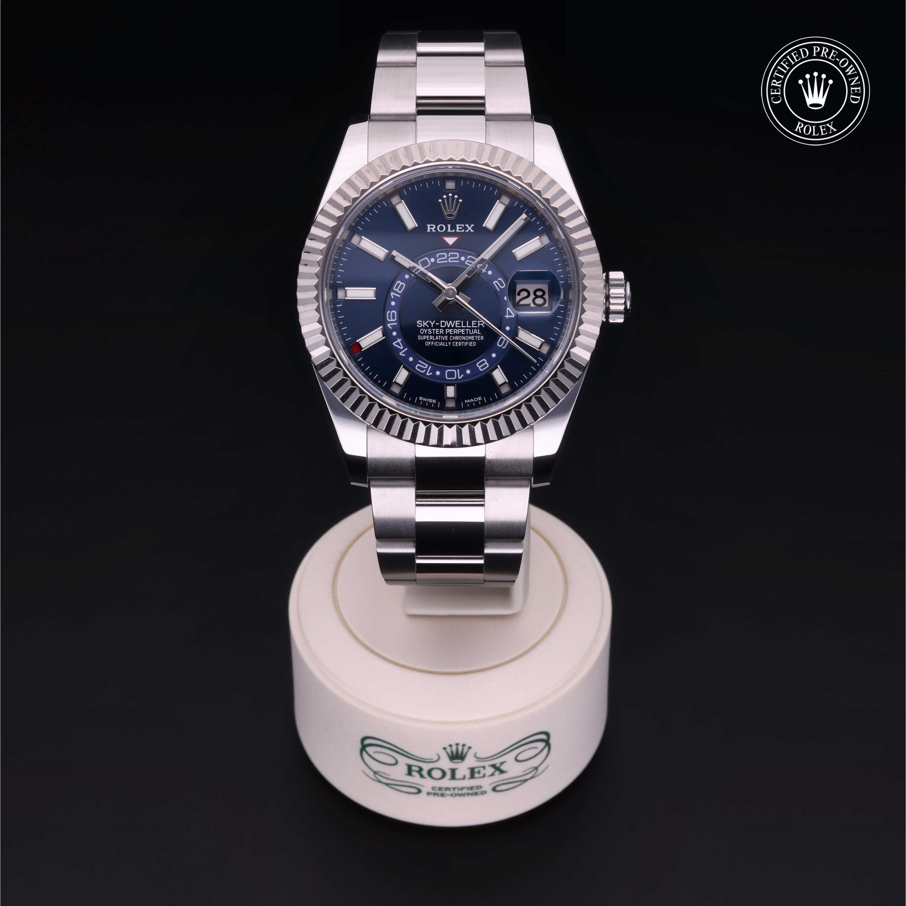 Rolex Sky-Dweller in Rolesor 18 Carat White M326934-0003 at Kirk Jewelers