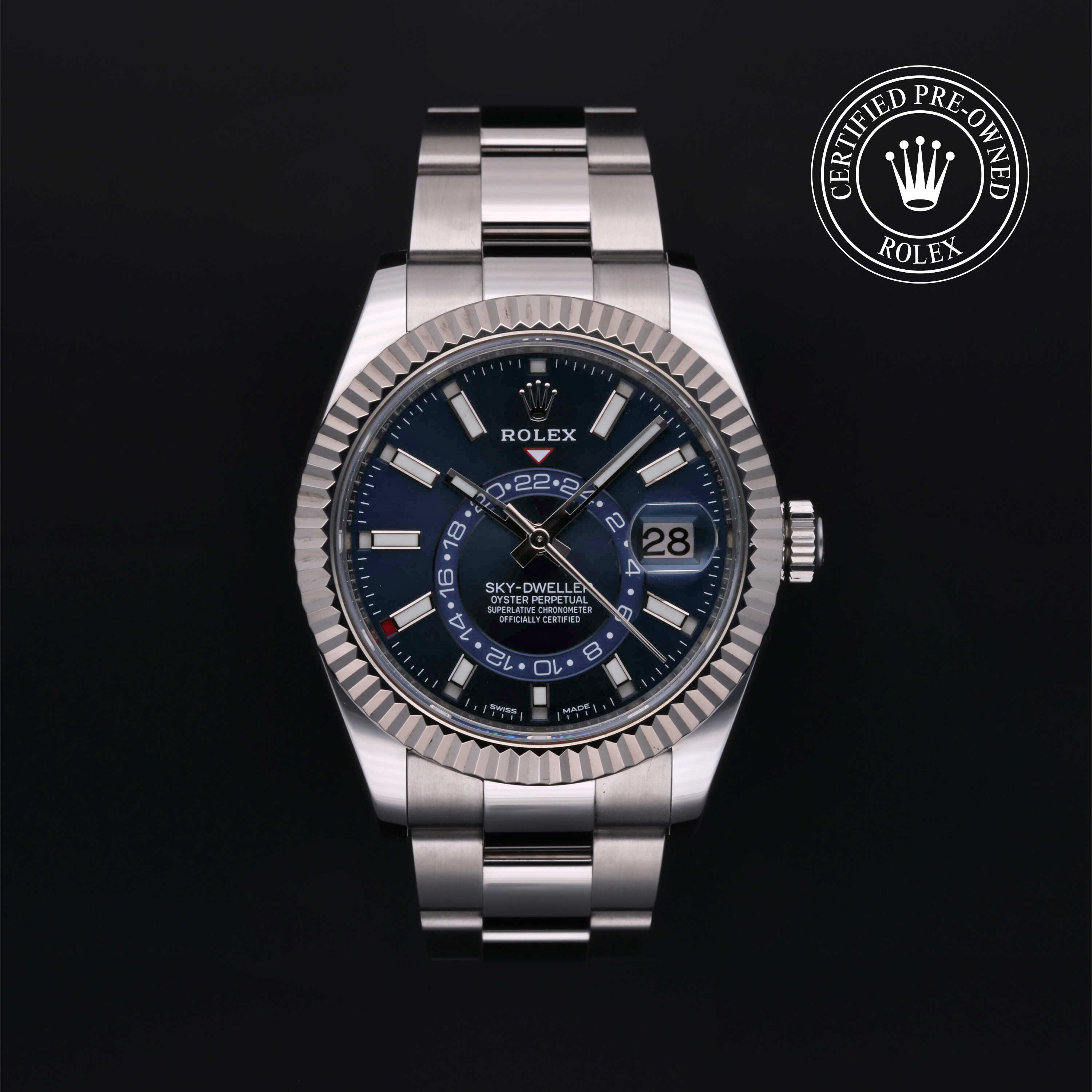 Rolex Sky-Dweller in Rolesor 18 Carat White M326934-0003 at Kirk Jewelers