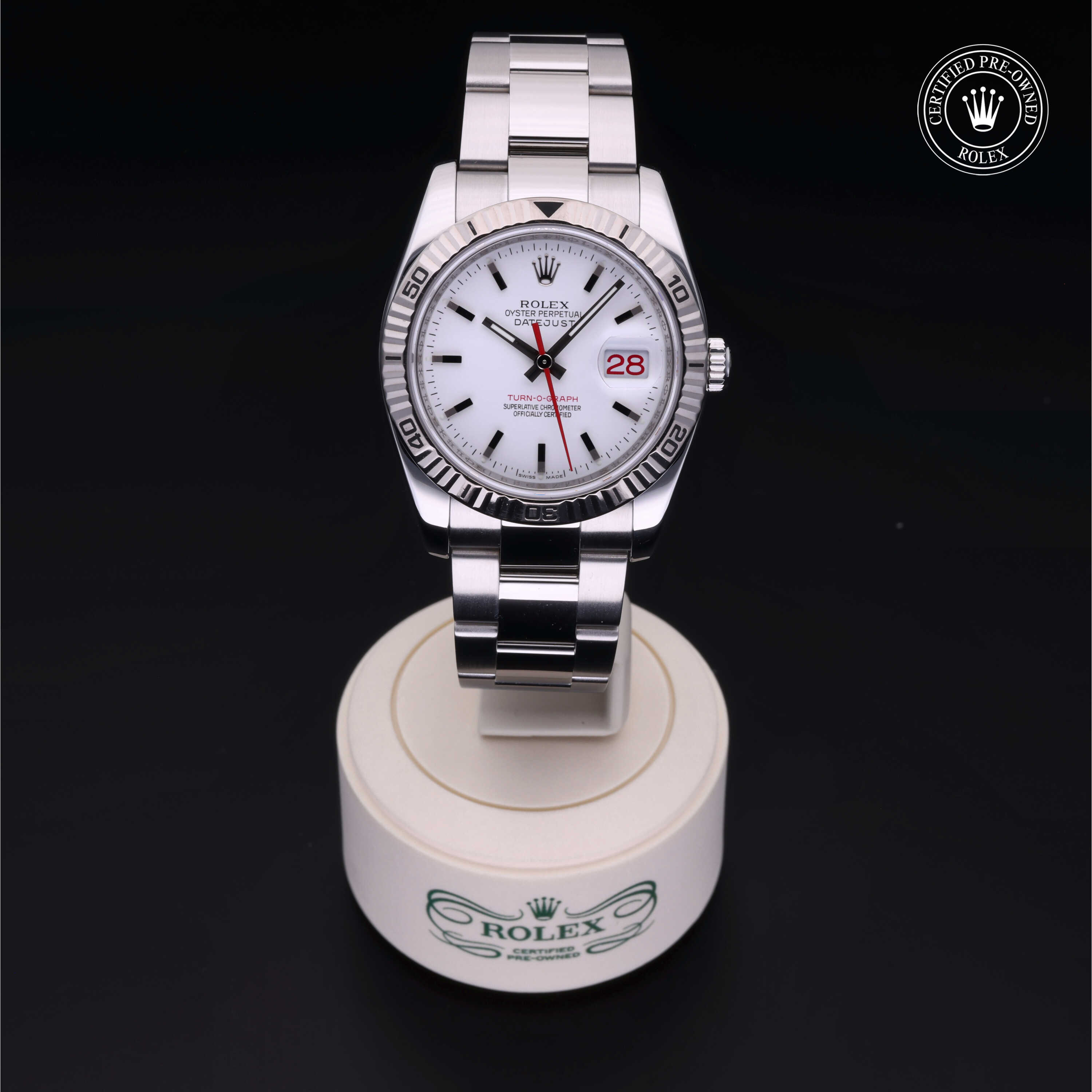 Rolex Turn-O-Graph in Rolesor 18 Carat White M116264-0009 at Kirk Jewelers