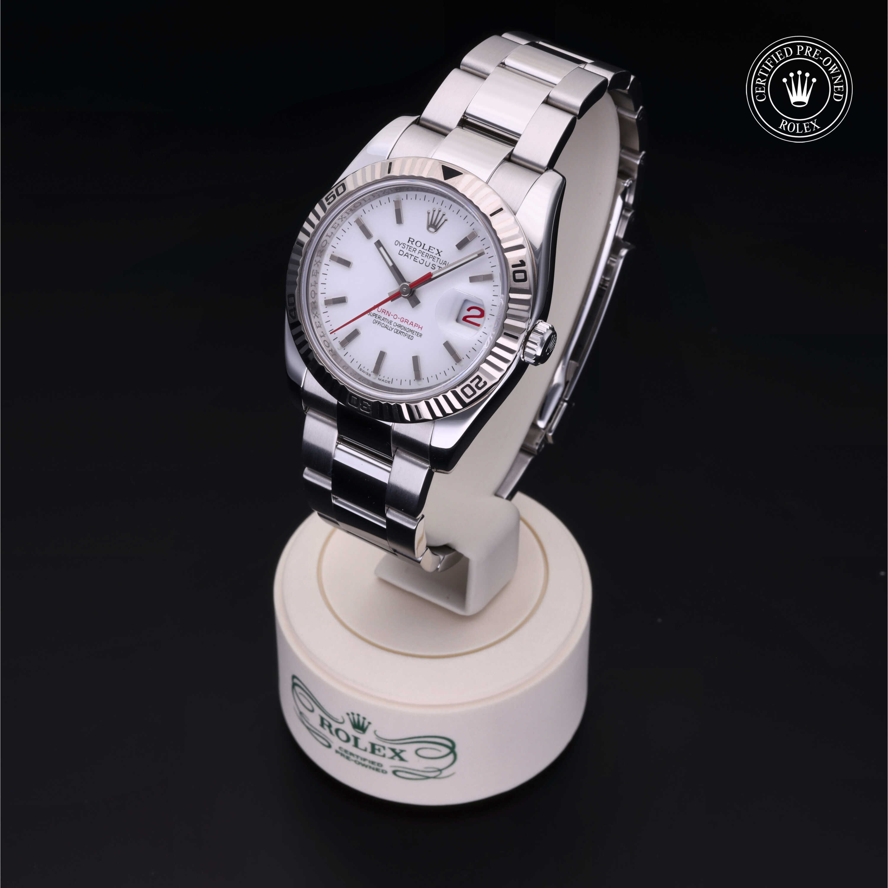 Rolex Turn-O-Graph in Rolesor 18 Carat White M116264-0009 at Kirk Jewelers